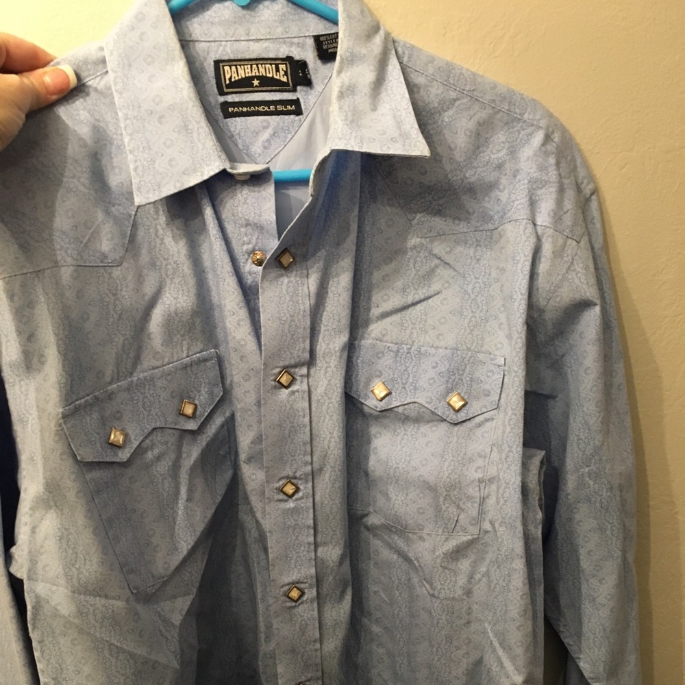 Light blue men’s western shirt